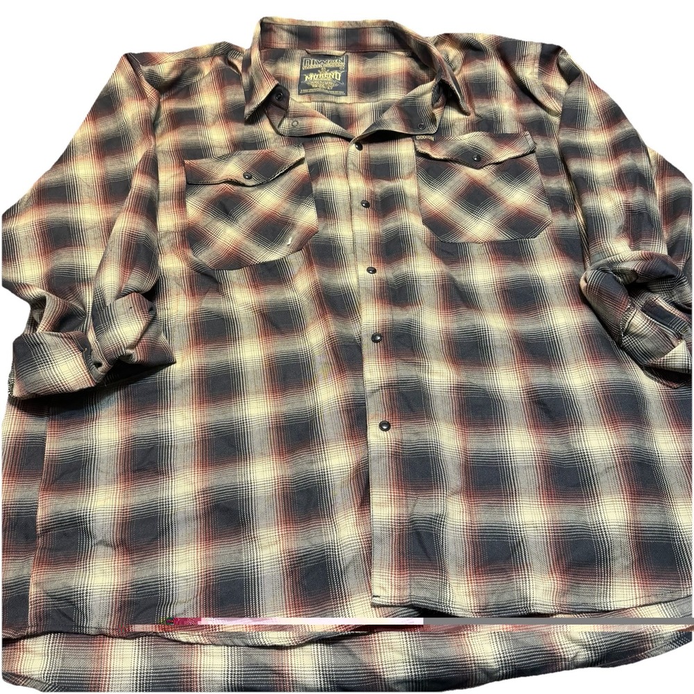 Dixxon Flannel Co. Moreno Men's 5XL Long Sleeve‎ Pearl Snap Button Flannel Shirt
